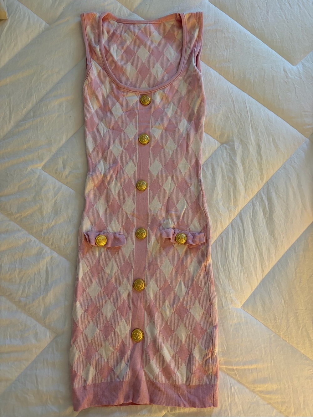 Preppy Front Button Dress